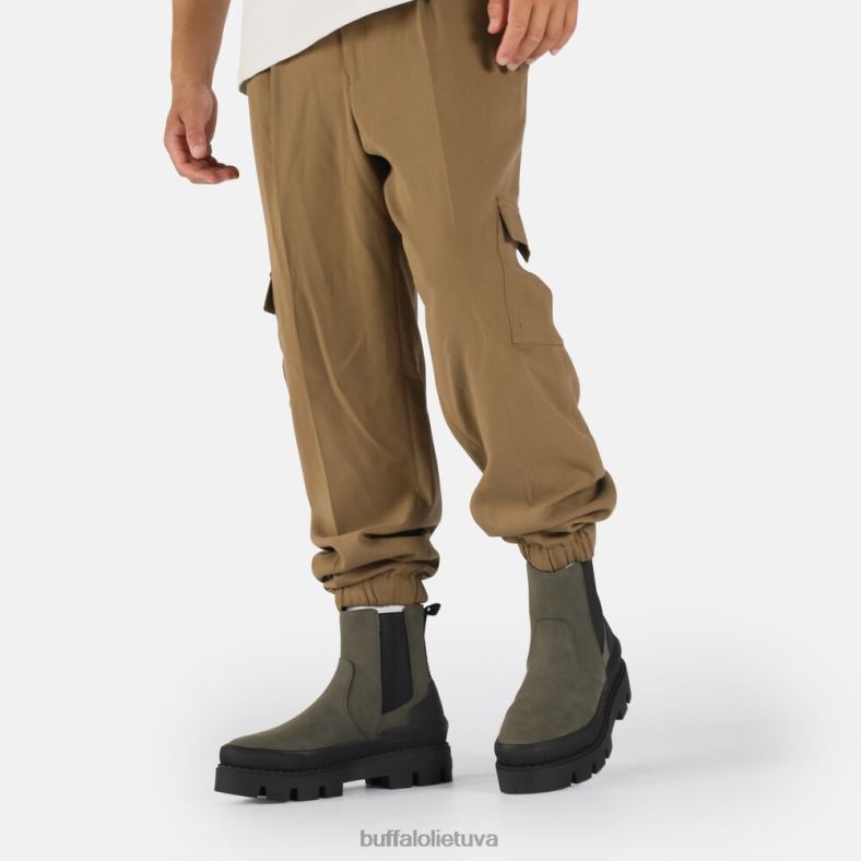 varnas chelsea veganiškas kulkšnies batas Buffalo chaki/juoda4D4XB362 |batai