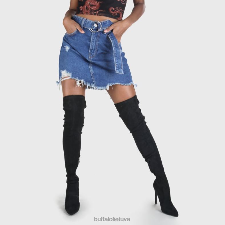 Marjorie virš kelių veganė Buffalo juodas4D4XB103 |batai