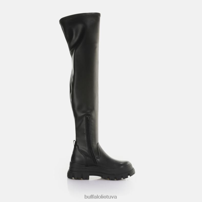 aspha stretch overknee ankle-boot vegan Buffalo juodas4D4XB474 |batai