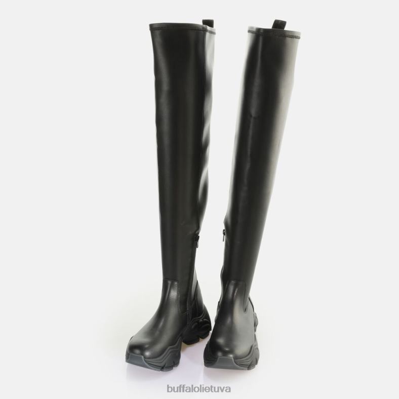 binary overknee boot vegan Buffalo juodas4D4XB472 |batai