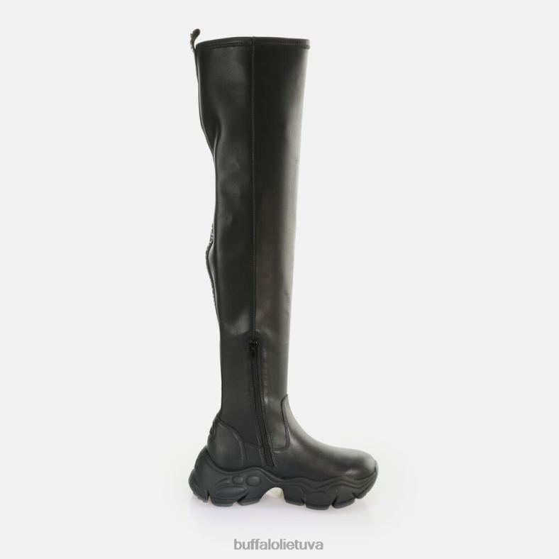 binary overknee boot vegan Buffalo juodas4D4XB472 |batai