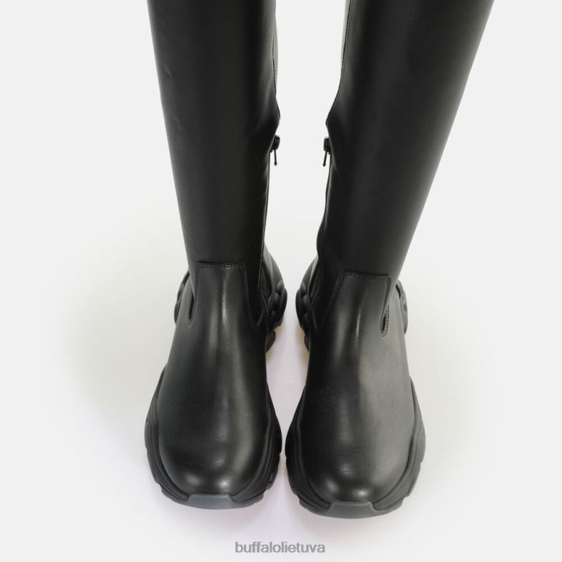 binary overknee boot vegan Buffalo juodas4D4XB472 |batai