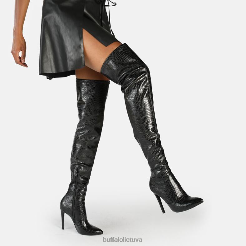 marjorie overknee mid boot veganė Buffalo juodas4D4XB823 |batai