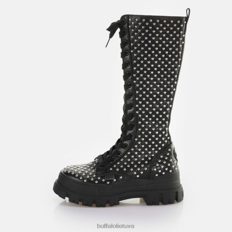aspha ant pin laceup hi boot vegan Buffalo juodas4D4XB507 |batai