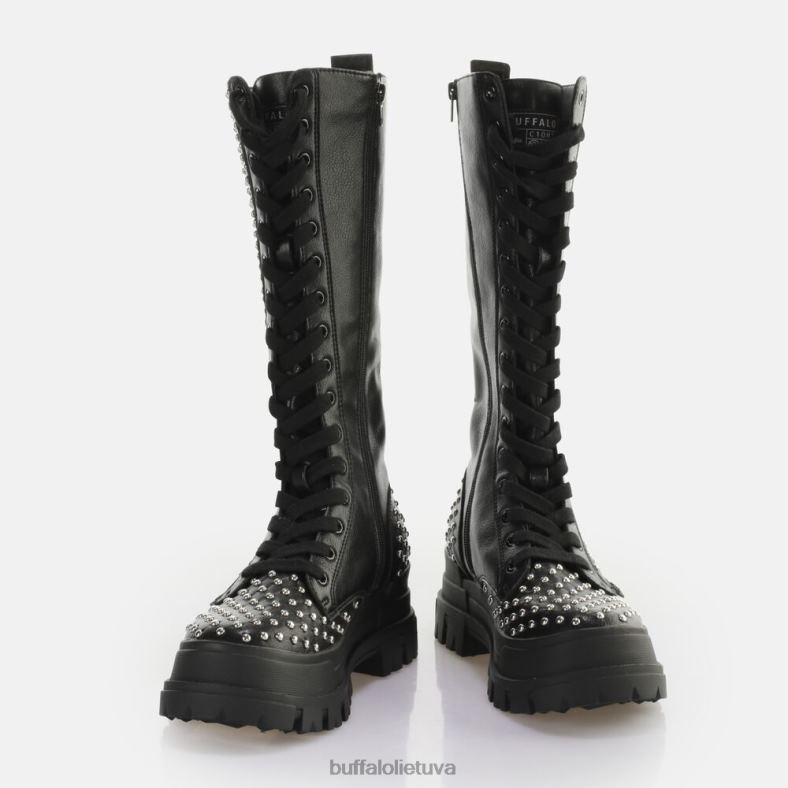 aspha ant pin laceup hi boot vegan Buffalo juodas4D4XB507 |batai