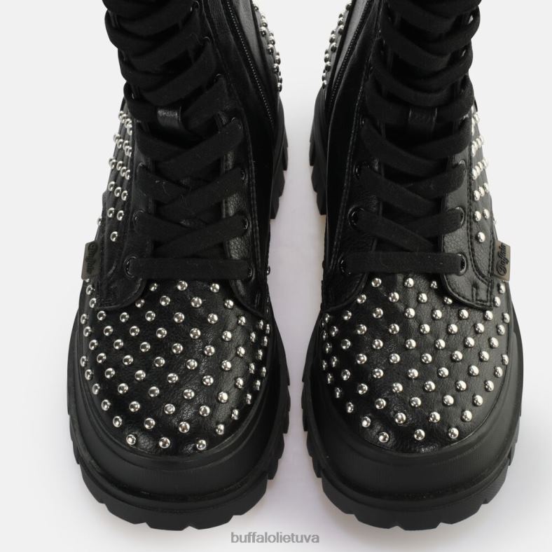 aspha ant pin laceup hi boot vegan Buffalo juodas4D4XB507 |batai