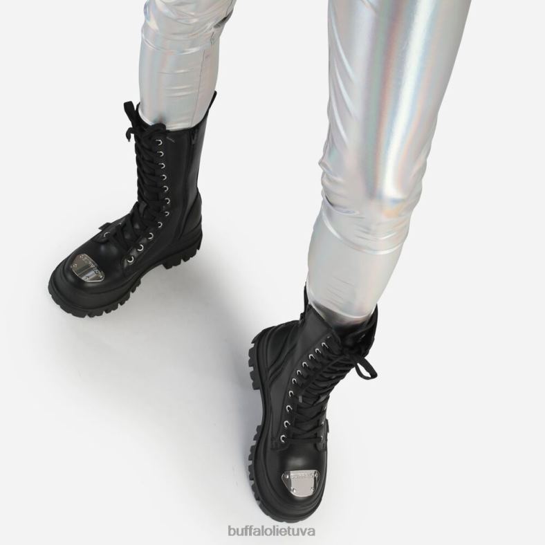 aspha plieno laceup hi boot vegan Buffalo juodas4D4XB629 |batai