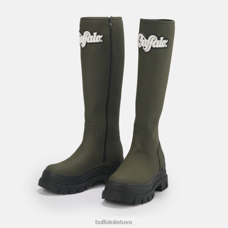 aspha rain hi boot flat vegan Buffalo chaki4D4XB232 |batai