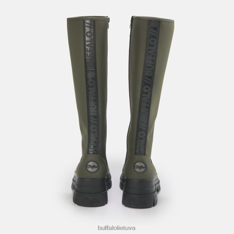 aspha rain hi boot flat vegan Buffalo chaki4D4XB232 |batai