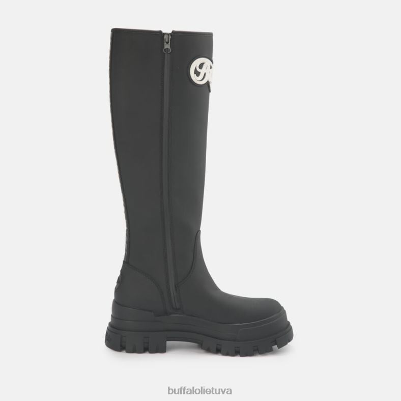 aspha rain hi boot flat vegan Buffalo juodas4D4XB233 |batai