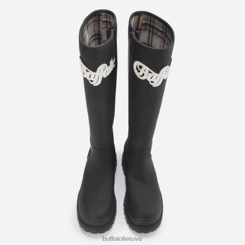 aspha rain hi guminiai batai vegan Buffalo juodas4D4XB726 |batai