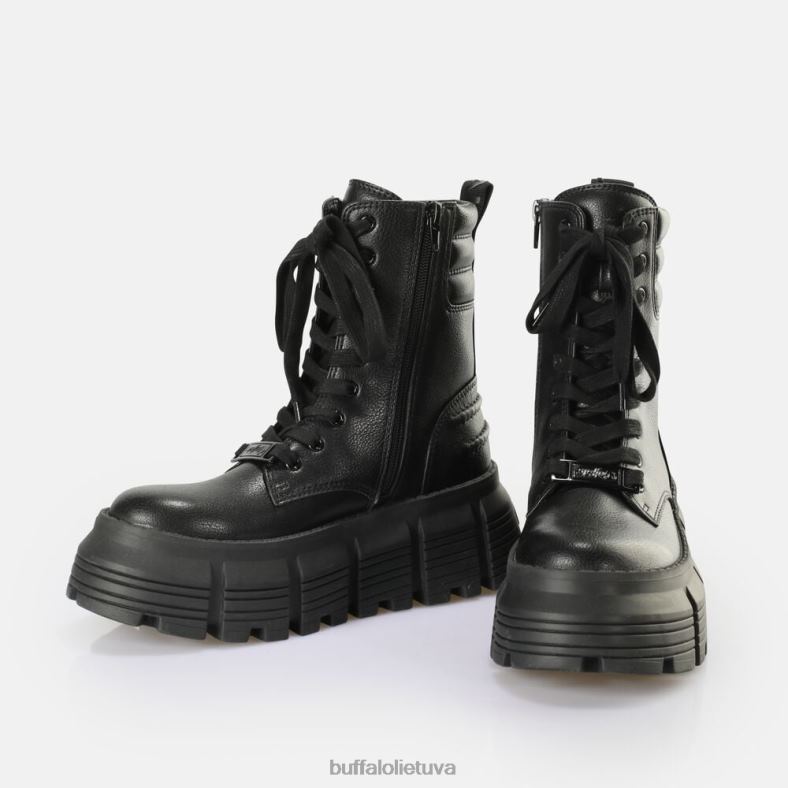 ava laceup mid boot vegan Buffalo juodas4D4XB894 |batai