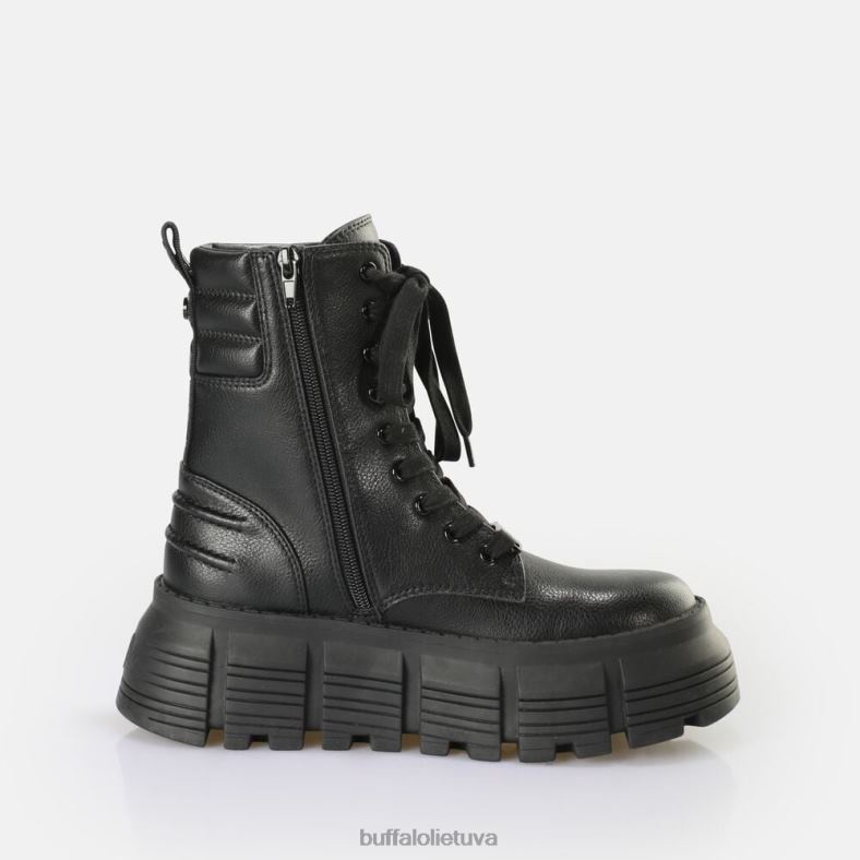 ava laceup mid boot vegan Buffalo juodas4D4XB894 |batai