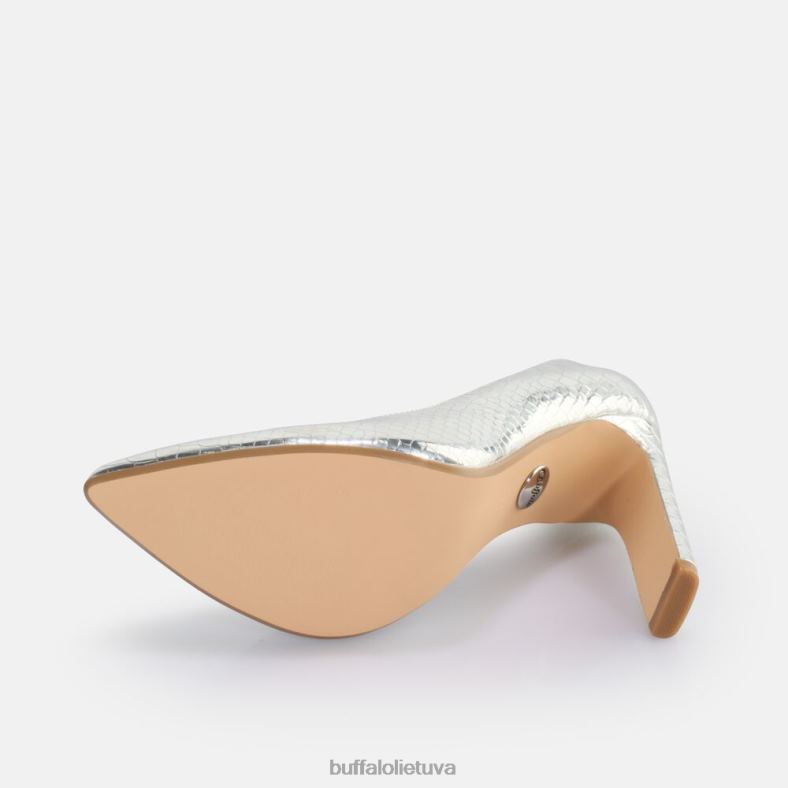 jolie pump veganas Buffalo gyvatės sidabras4D4XB185 |kulniukai