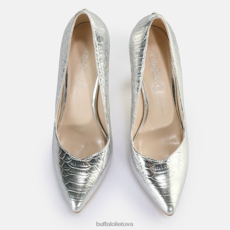jolie pump veganas Buffalo gyvatės sidabras4D4XB185 |kulniukai