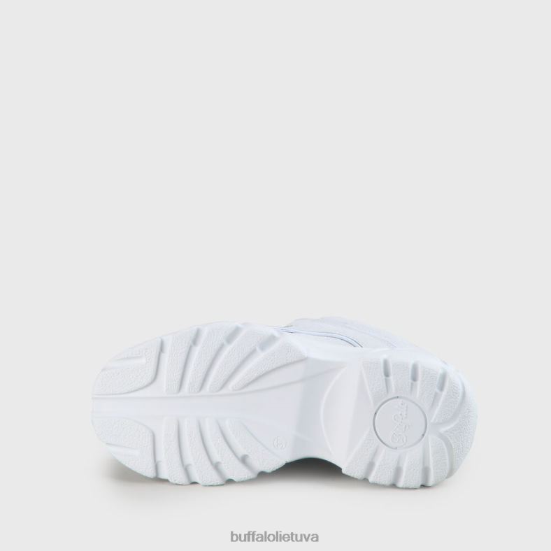 Klasikiniai sportbačiai žemos nubuko odos Buffalo baltas4D4XB445 |sportbačiai