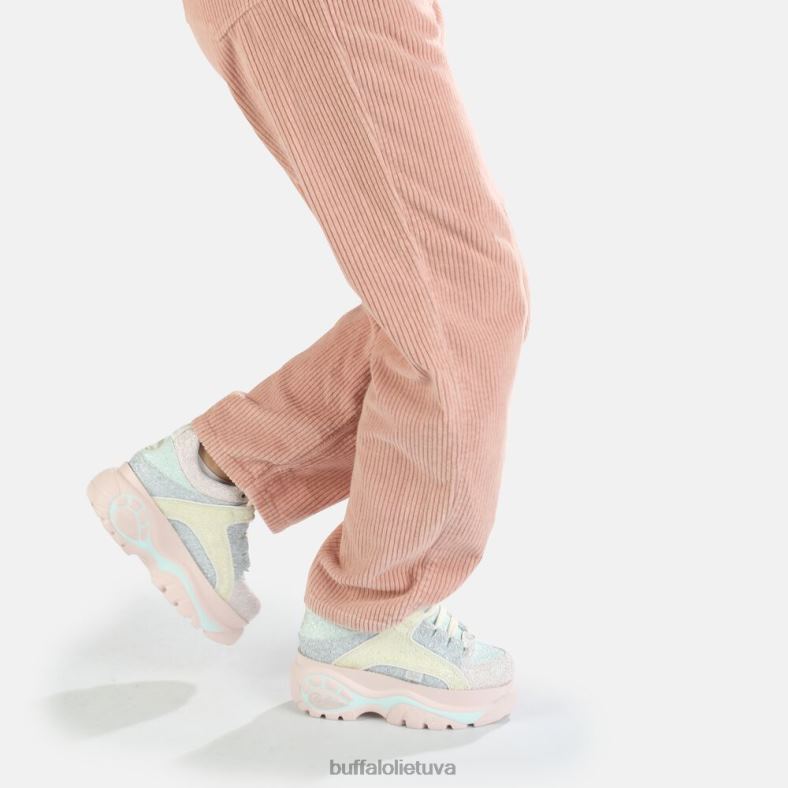 Klasikiniai sportbačiai, mažai veganiški blizgučiai Buffalo daugiapastelinė4D4XB725 |sportbačiai