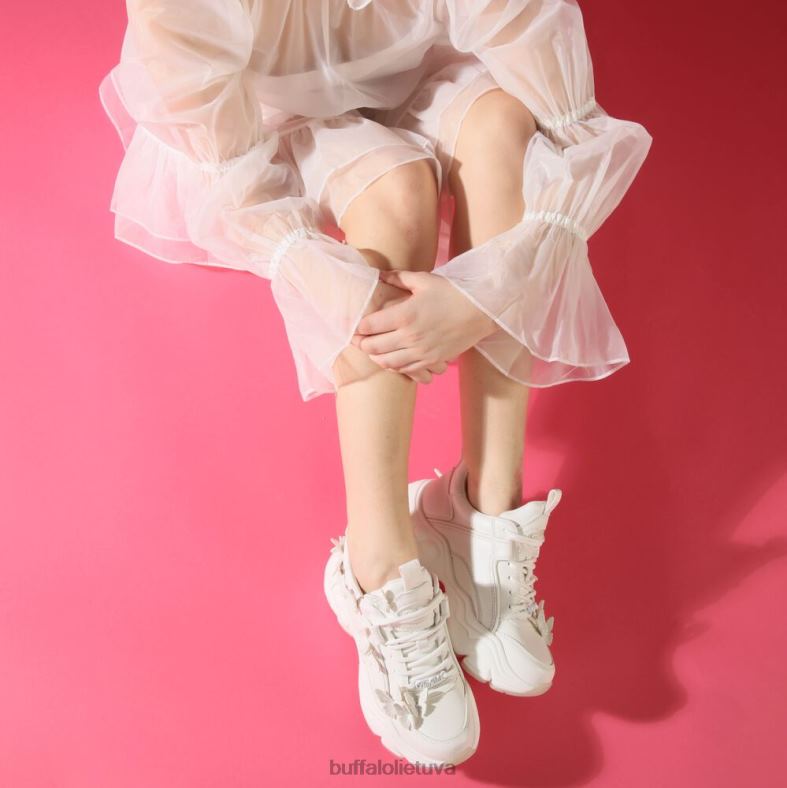 binariniai drugeliai, žemi veganiški sportbačiai Buffalo balta/undinė4D4XB43 |sportbačiai