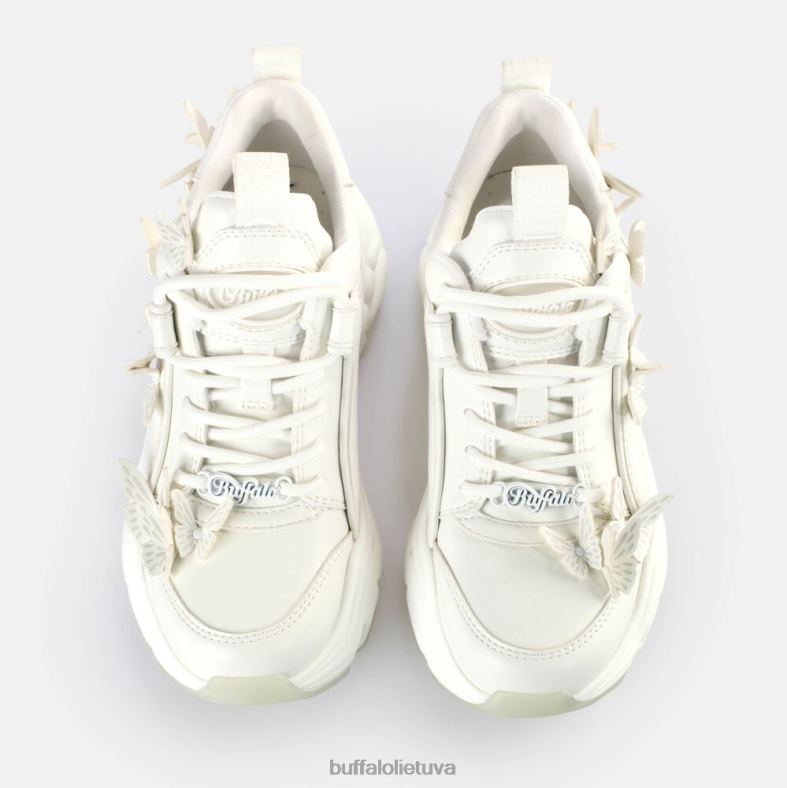 binariniai drugeliai, žemi veganiški sportbačiai Buffalo balta/undinė4D4XB43 |sportbačiai