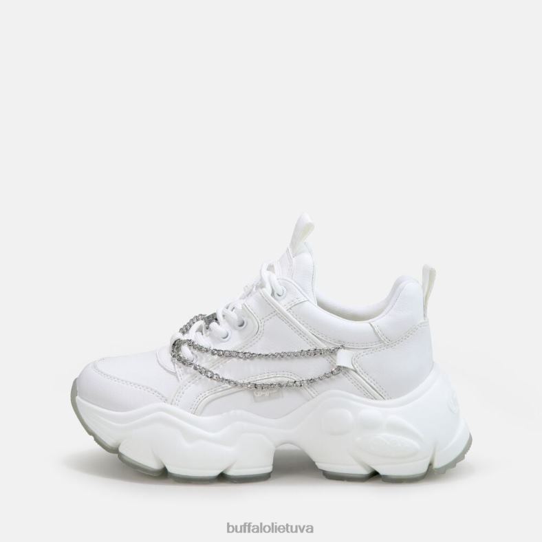 binarinis grandinės treniruoklis žemas veganas Buffalo balta su sidabrine grandinėle4D4XB346 |sportbačiai