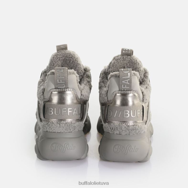 cld chai šilti sportbačiai žemi veganiški Buffalo sidabrinė/pilka4D4XB809 |sportbačiai
