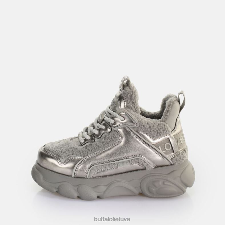 cld chai šilti sportbačiai žemi veganiški Buffalo sidabrinė/pilka4D4XB809 |sportbačiai