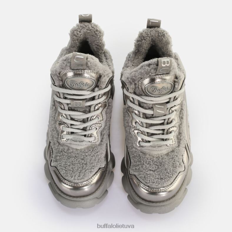 cld chai šilti sportbačiai žemi veganiški Buffalo sidabrinė/pilka4D4XB809 |sportbačiai