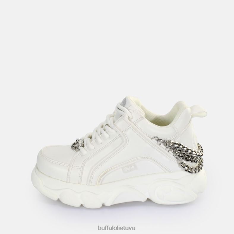 cld corin chain 2.0 sportbačiai žemi veganiški Buffalo balta/sidabrinė4D4XB592 |sportbačiai