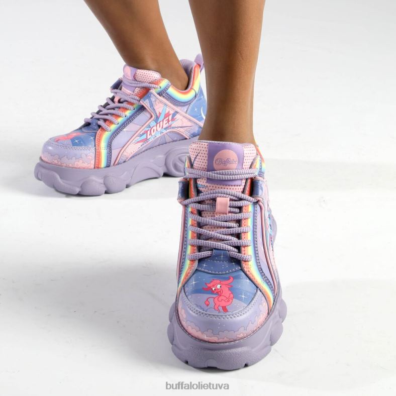 cld corin graffiti sportbačiai žemi veganiški Buffalo violetinė meilė4D4XB139 |sportbačiai