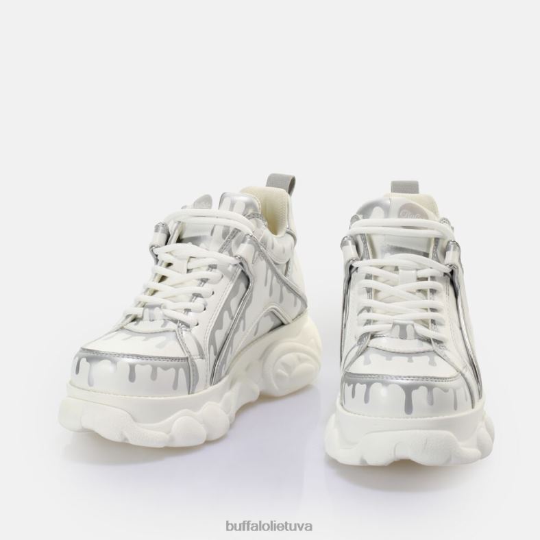 cld corin sportbačiai žemi veganiški Buffalo balta/sidabrinė4D4XB757 |sportbačiai