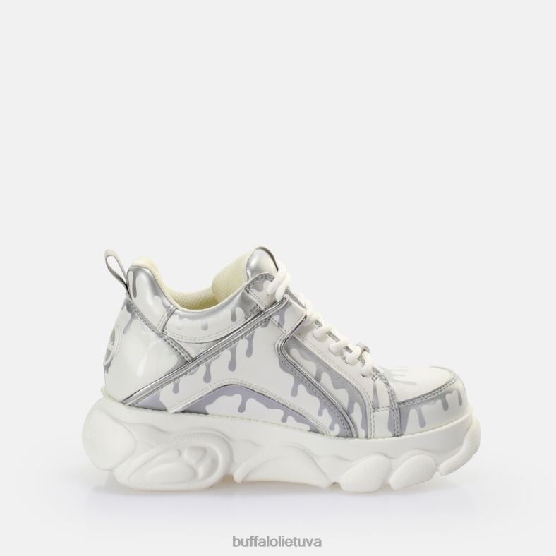 cld corin sportbačiai žemi veganiški Buffalo balta/sidabrinė4D4XB757 |sportbačiai