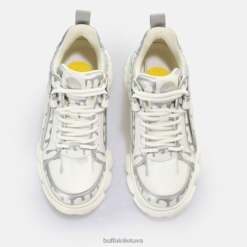 cld corin sportbačiai žemi veganiški Buffalo balta/sidabrinė4D4XB757 |sportbačiai