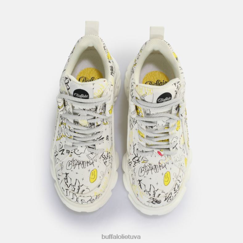 cld corin sportbačiai žemi veganiški Buffalo grafiti baltas4D4XB210 |sportbačiai