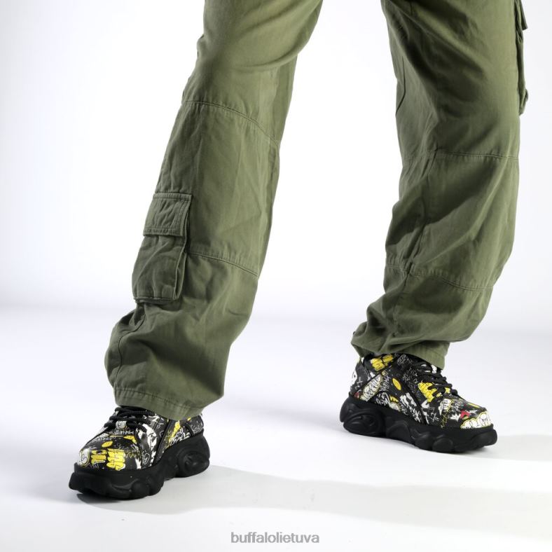 cld corin sportbačiai žemi veganiški Buffalo grafiti juodi4D4XB209 |sportbačiai