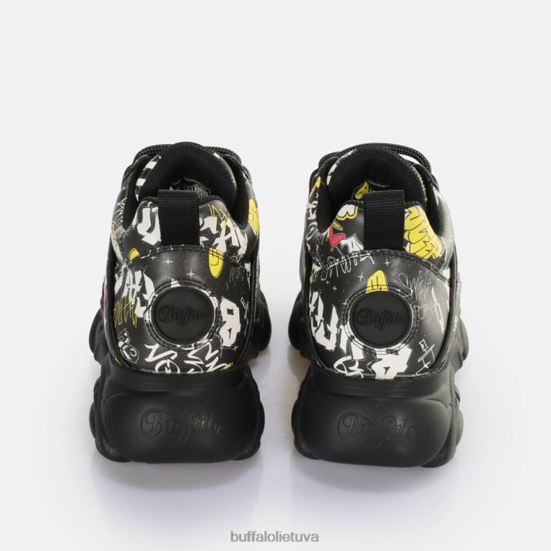 cld corin sportbačiai žemi veganiški Buffalo grafiti juodi4D4XB209 |sportbačiai