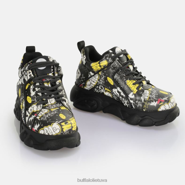 cld corin sportbačiai žemi veganiški Buffalo grafiti juodi4D4XB209 |sportbačiai