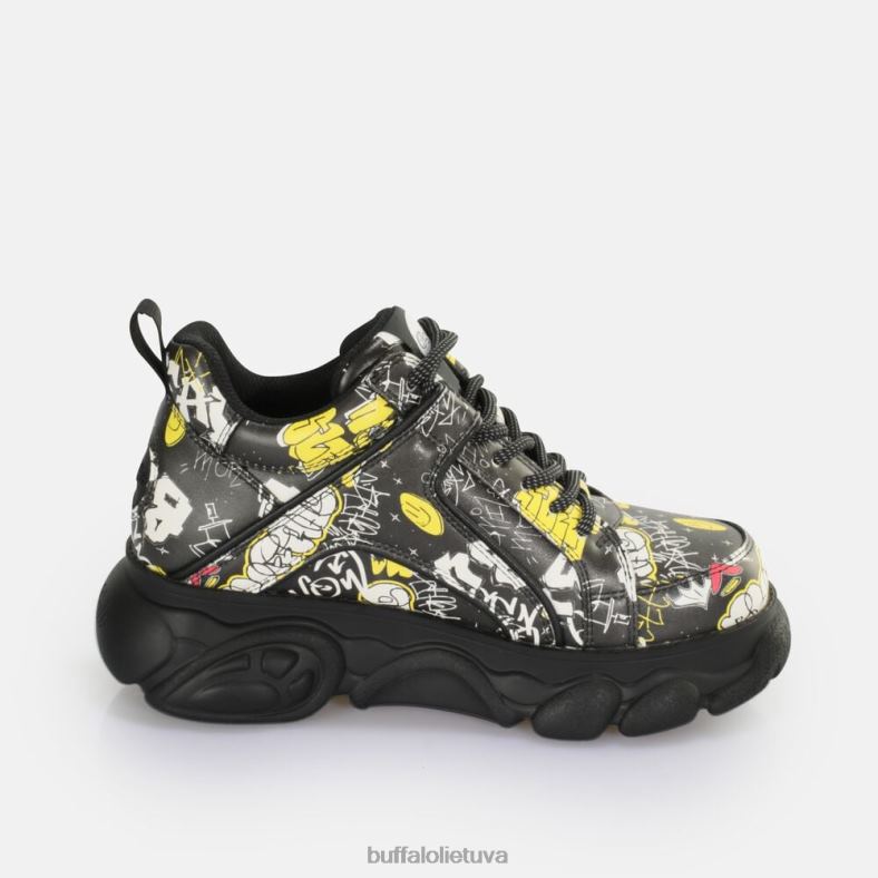 cld corin sportbačiai žemi veganiški Buffalo grafiti juodi4D4XB209 |sportbačiai