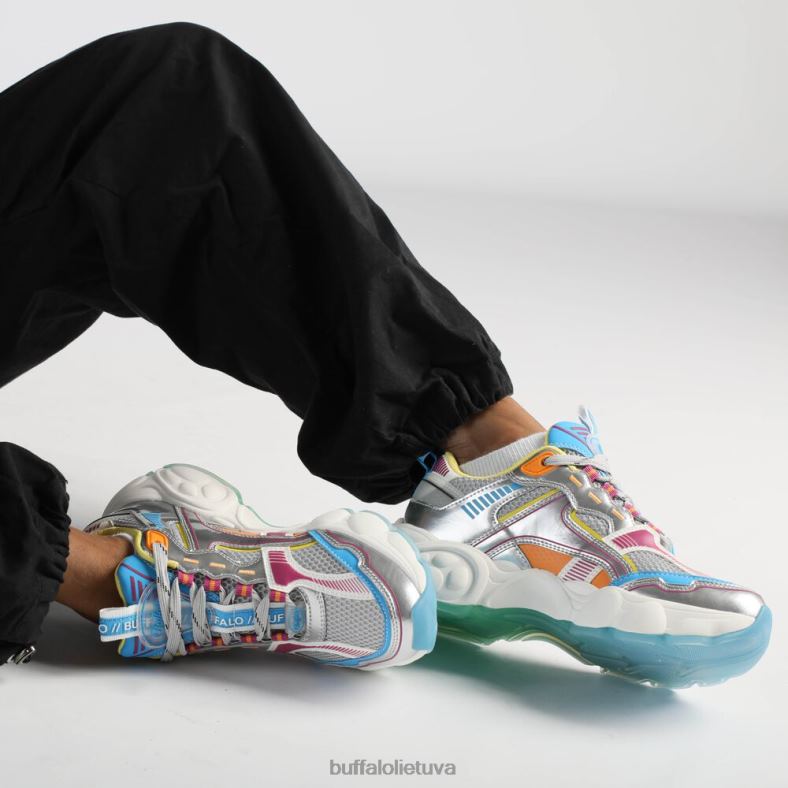 cld run jog sportbačiai žemi veganiški Buffalo sidabrinė/violetinė4D4XB238 |sportbačiai