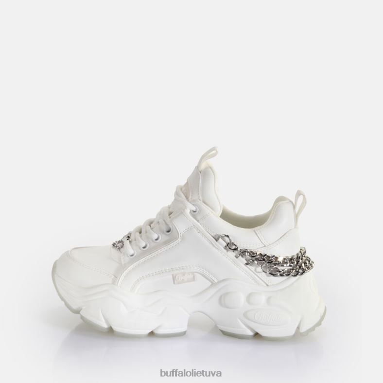 dvejetainės grandinės 3.0 treniruokliai, žemi veganiški Buffalo balta/sidabrinė4D4XB418 |sportbačiai