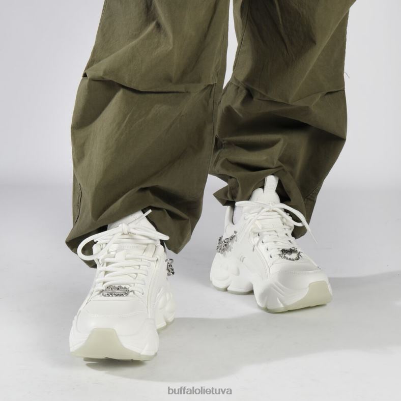 dvejetainės grandinės 3.0 treniruokliai, žemi veganiški Buffalo balta/sidabrinė4D4XB418 |sportbačiai