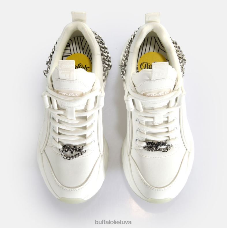 dvejetainės grandinės 3.0 treniruokliai, žemi veganiški Buffalo balta/sidabrinė4D4XB418 |sportbačiai