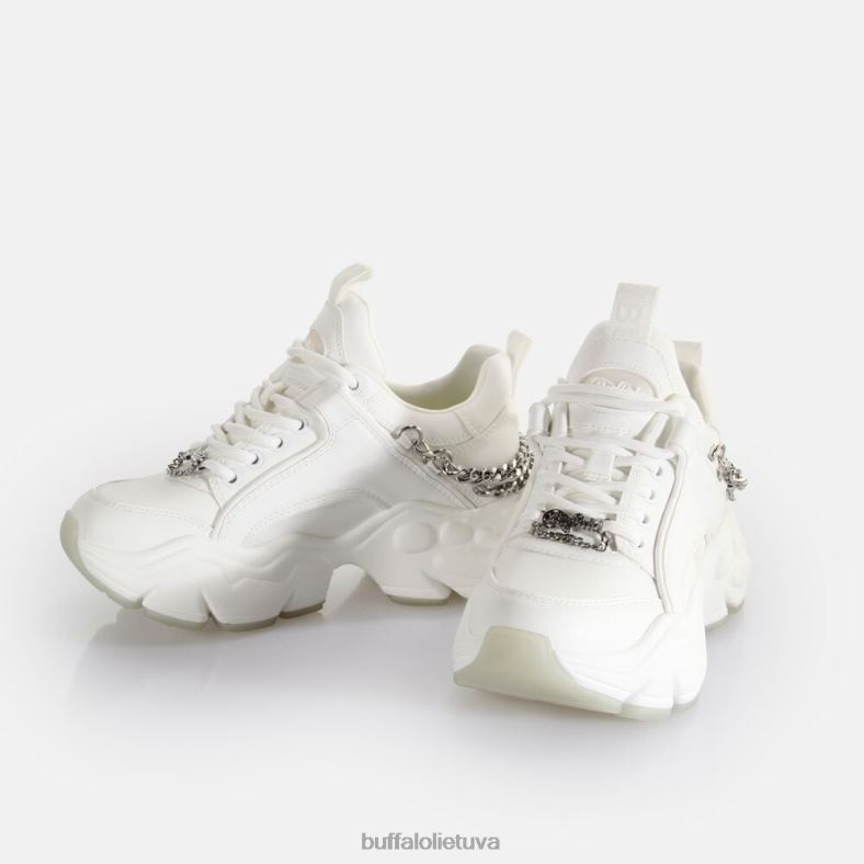 dvejetainės grandinės 3.0 treniruokliai, žemi veganiški Buffalo balta/sidabrinė4D4XB418 |sportbačiai