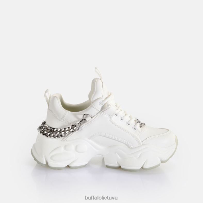 dvejetainės grandinės 3.0 treniruokliai, žemi veganiški Buffalo balta/sidabrinė4D4XB418 |sportbačiai