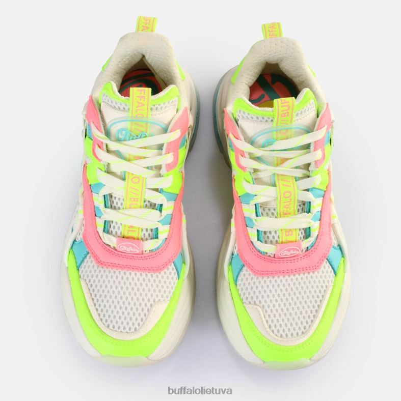 žemi veganiški tripletai tuščiaviduriai sportbačiai Buffalo balta/neoninė daugiaspalvė4D4XB128 |sportbačiai