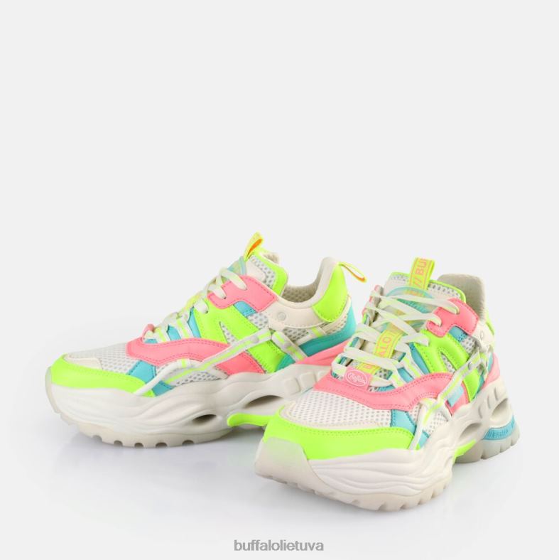 žemi veganiški tripletai tuščiaviduriai sportbačiai Buffalo balta/neoninė daugiaspalvė4D4XB128 |sportbačiai