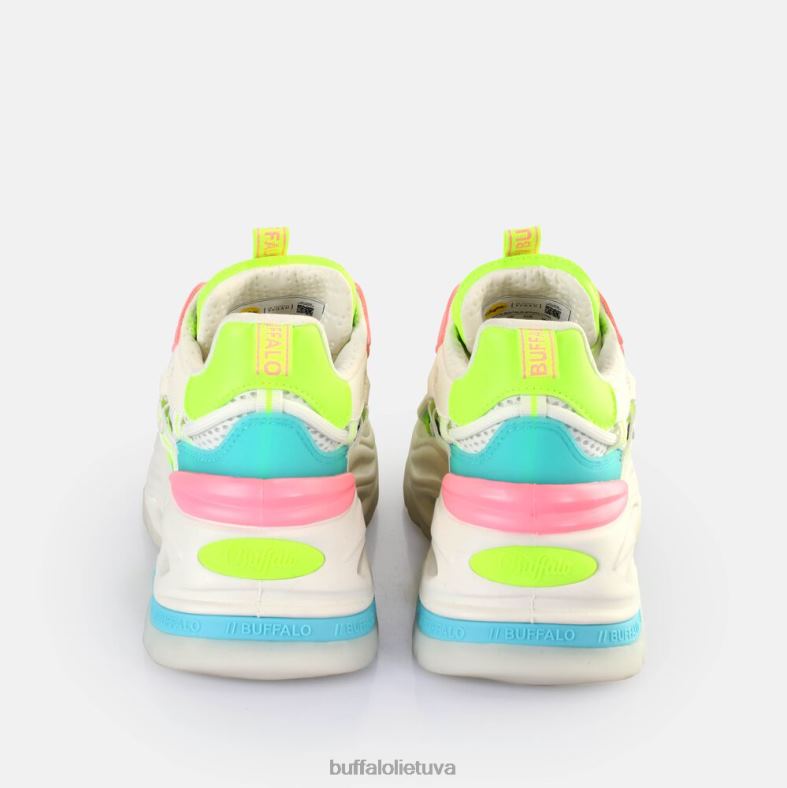 žemi veganiški tripletai tuščiaviduriai sportbačiai Buffalo balta/neoninė daugiaspalvė4D4XB128 |sportbačiai