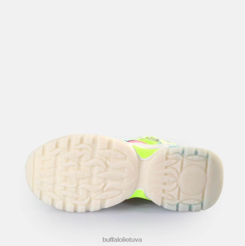 žemi veganiški tripletai tuščiaviduriai sportbačiai Buffalo balta/neoninė daugiaspalvė4D4XB128 |sportbačiai