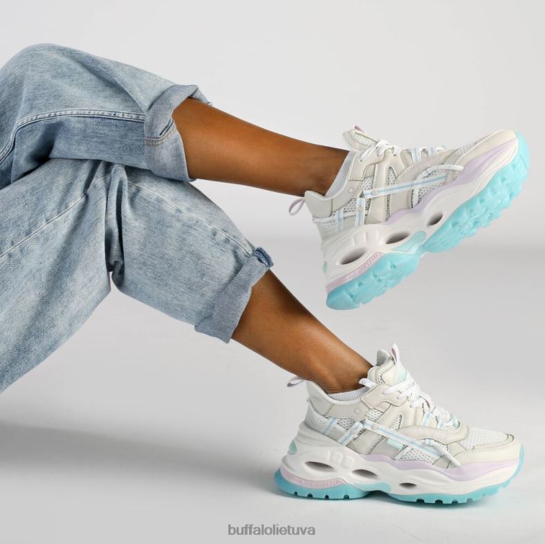 žemi veganiški tripletai tuščiaviduriai sportbačiai Buffalo pastelinė daugiaspalvė4D4XB127 |sportbačiai