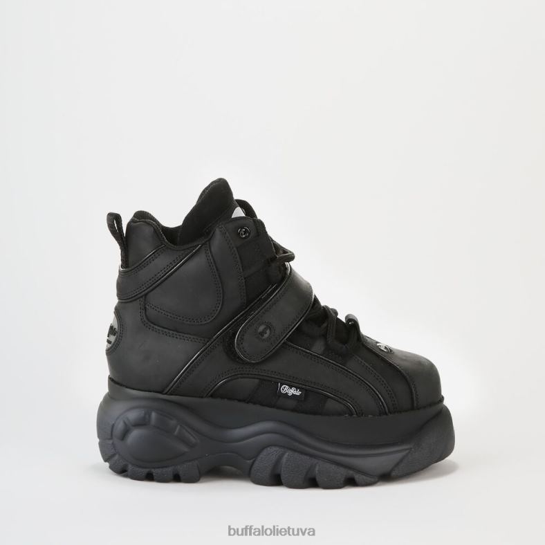klasikiniai aukšti sportbačiai odiniai Buffalo juodas4D4XB174 |sportbačiai