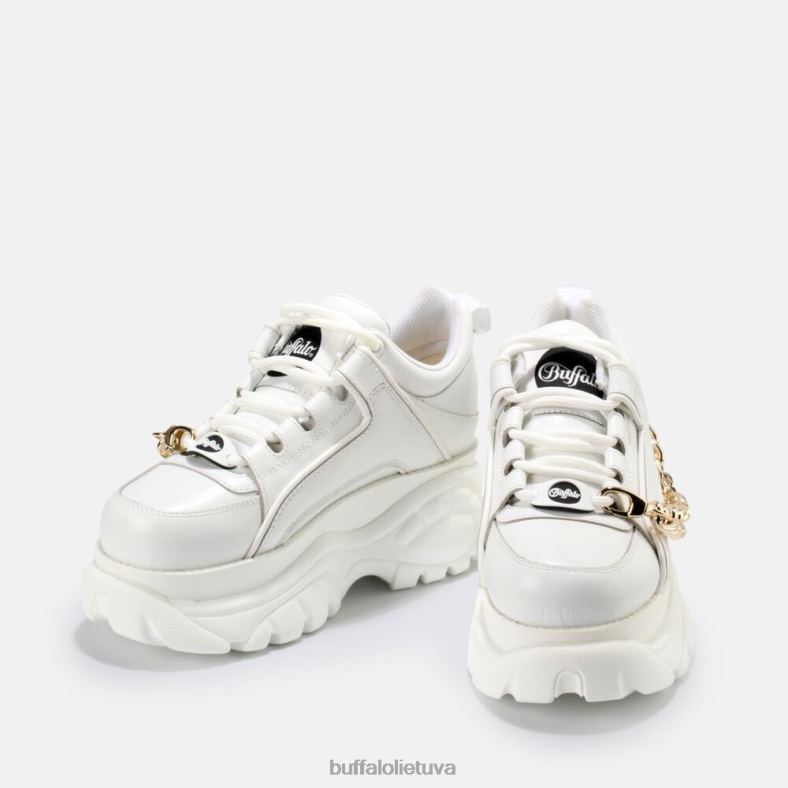 klasikiniai žemi odiniai sportbačiai Buffalo auksinis/baltas4D4XB754 |sportbačiai